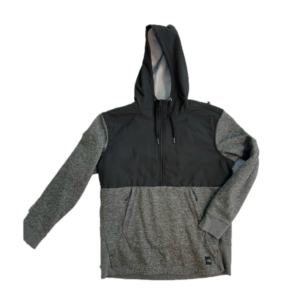 The North Face women’s fleece lined pullover 1/4 zip hoodie jacket, size L EUC